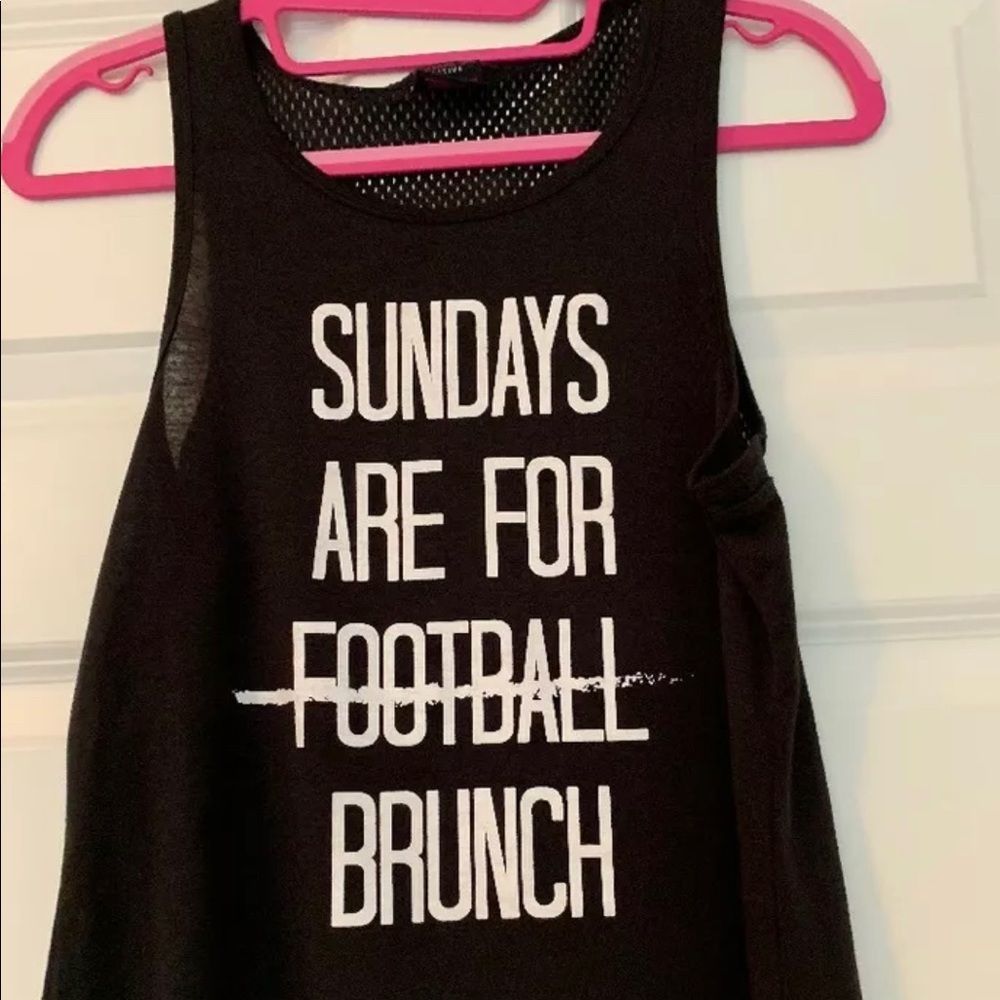 Material Girl Juniors Girls Tank Top Sundays are for Football Bruch Size Small